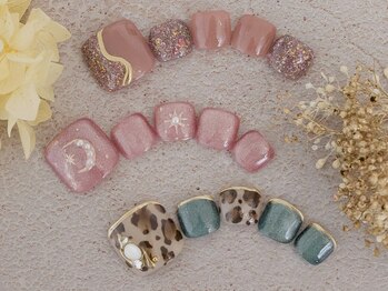 ノブ(Nov)の写真/【足先のオシャレ度もUP★】フット定額マンスリーデザイン（ケア込み）¥9900♪次回ご予約で次回オフ無料◎