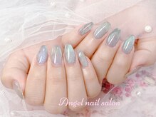 エンジェルネイルサロン(Angel nail salon)/大人可愛い青緑