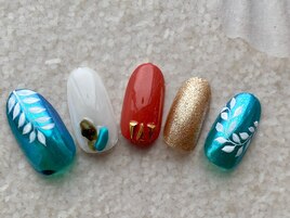 オーロラリーフネイル☆