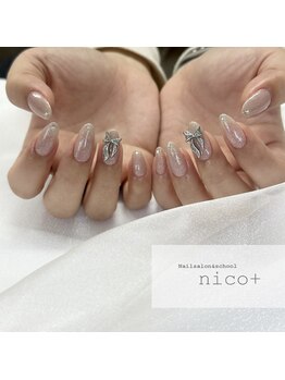 ニコ(nico+)/ワンポイントリボン