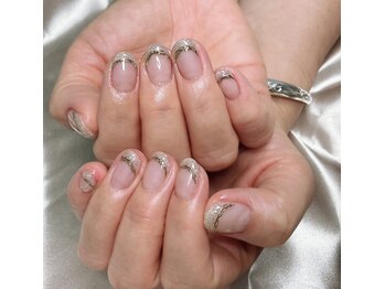 ヒトミネイルズ(Hitomi Nails)/ミラーフレンチ