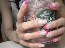 エムワイネイル mynail/ミラー×ピンクフレンチ