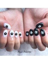 イーエムエー(e.m.a)/パラジェル/花×モノトーン