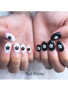 イーエムエー(e.m.a)/パラジェル/花×モノトーン