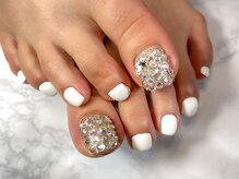 ネイルスパシェリー 金沢文庫/フット×きらきらビジュー