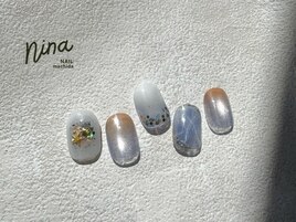 ニュアンス天然石ネイル