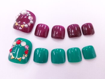 ネイルサロンクイール 宇都宮店(NAIL SALON QUILL)/ワンカラー+リース