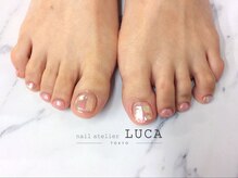 ネイルアトリエルカ(nail atelier LUCA)/W-188 ピンクフット氷ネイル