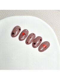 バレンタインネイル