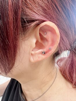プライベートサロン アール(R)/耳つぼジュエリー☆両耳3粒ずつ