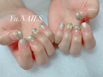 ユーネイルズ 恵比寿(Yu.NAILS.)/蝶々ワンホン◎グラデーション