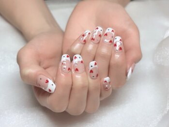 アルティノ ネイル ガーデン(altino nail garden)/ハート/フレンチ/バレンタイン