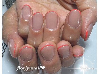 フロージュ ネイル(florjyu nail)/ラインフレンチnail