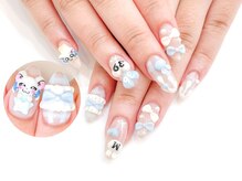 ネイルコレクション ピンク(Nail Collection Pink)/推し3Dネイル；量産：リボン