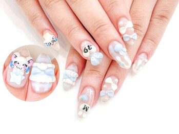 ネイルコレクション ピンク(Nail Collection Pink)/推し3Dネイル;量産:リボン