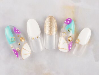 ネイルプラザ 河原町OPA店(NAIL PLAZA)/派手め和装ネイル