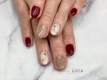 ネイルアトリエルカ(nail atelier LUCA)/M-62　大人上品ラメホロネイル