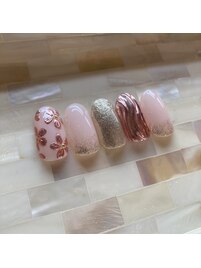 定額¥7500 ピンクミラーフラワー