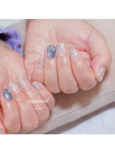 たゆ ネイル(たゆnail)/パラジェル雪の結晶ネイル
