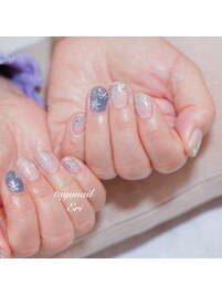 パラジェル雪の結晶ネイル