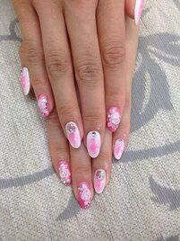 ジェルアートつけ放題￥12300