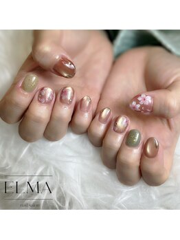 エルマネイル(ELMA nail)/手描き桜リアルアート