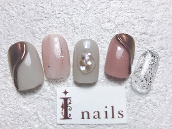アイネイルズ 梅田店(I nails)/ミラーニュアンス¥8200