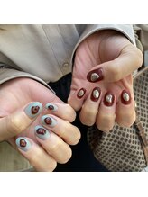 ネイルアルケー(Nail ARCHE)/ぷっくりアシメネイル