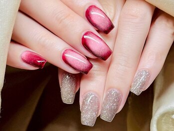 ボルドー/フラッシュネイル