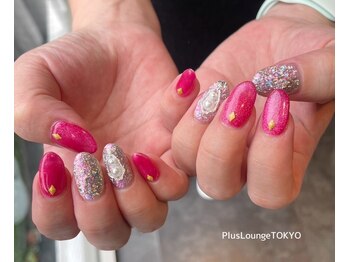 プルースラウンジ トウキョウ(Plus Lounge TOKYO)/マグネット×ラメネイル♪[原宿]
