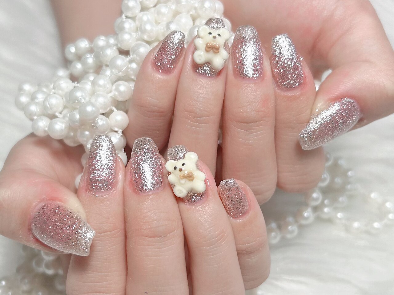 ワンカラーとパーツ2本：PG011362805｜シーアンドビーネイル(C&B Nail