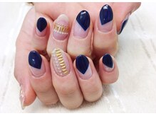 アイラッシュアンドネイル専門店 クラル(CURAR)/変形フレンチネイル￥7980