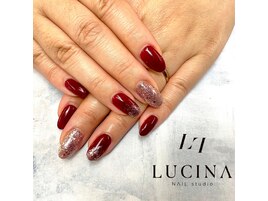 N-85 シンプル上品赤ネイル