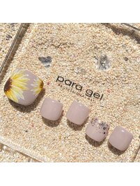 フットネイル★ひまわりネイル