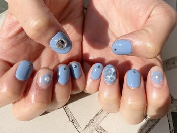 クォーターリゾートネイル(QUARTER RESORT nail)/フラワーアートネイル☆