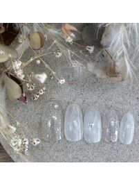 natural ホワイトネイル