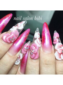 ネイルサロン ビビ(bibi)/ピンクパールネイル
