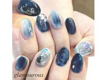 グラマラス アンジェアイ 荻窪店(glamourous ange eye)/リーフホロネイル