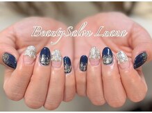 ルアナ(Luana)/大人ネイビー/秋ツイード/パール