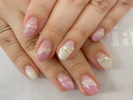 【山崎】春色ピンクネイル