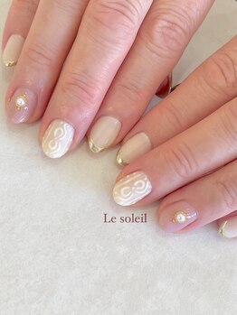 ル ソレイユ(Le soleil)/ニットネイル　 by mikiko