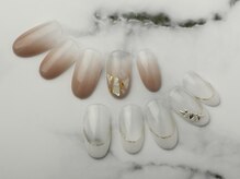 ネイル キュア NAIL CURE/グラデorフレンチにアート2本♪