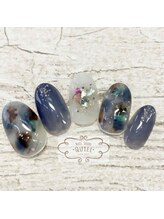 ネイルサロン クイル(QUILL)/８月白べっ甲（１）