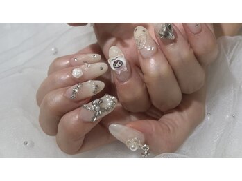 ガーリーハートネイル