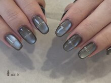 アイネイルズ 吉祥寺店(I nails)/シンプル奥行マグネットネイビー
