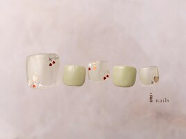 グリーンマグネットフットネイル