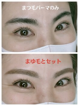 サロンドクレシア(salon'de CRECIA)/劇的変化★まつ毛パーマ+美眉Wax