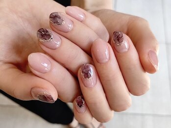 ネイルマジック 仙台一番町店(NAIL MAJIC)/ミラーニュアンス×インクネイル