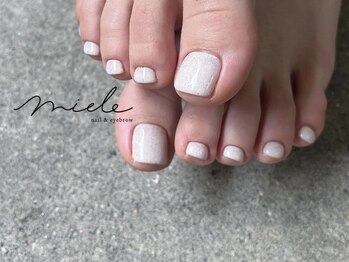 ミエレ(miele)/砂ジェルフットワンカラーネイル