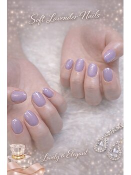 キュービーネイルプラス 大宮マルイ店(QB Nailplus)/ふんわり色づく大人ラベンダー。